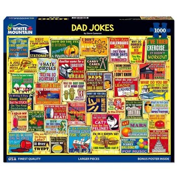 White Mountain Puzzles Dad Jokes 1000 pc