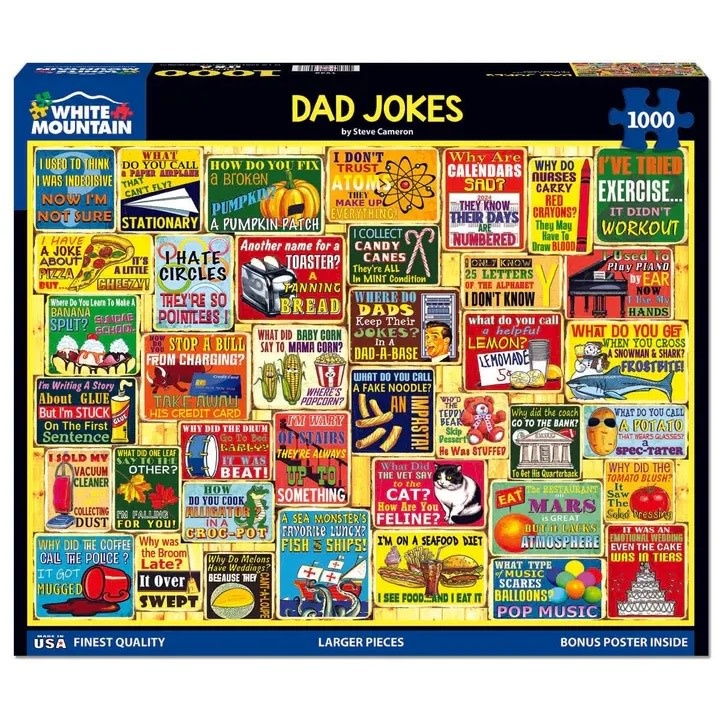 White Mountain Puzzles Dad Jokes 1000 pc