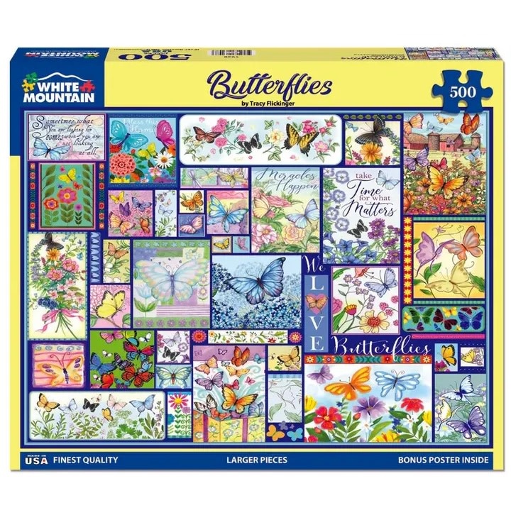 White Mountain Puzzles Butterflies 500 pc