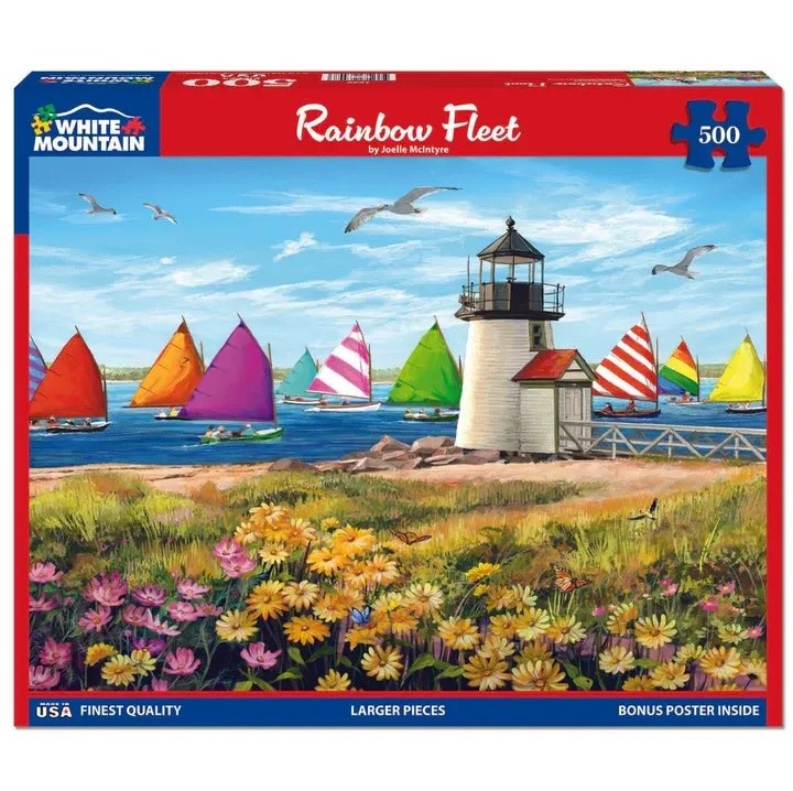 White Mountain Puzzles Rainbow Fleet 500 pc