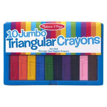 Melissa & Doug Jumbo Triangular Crayons (10 pc)