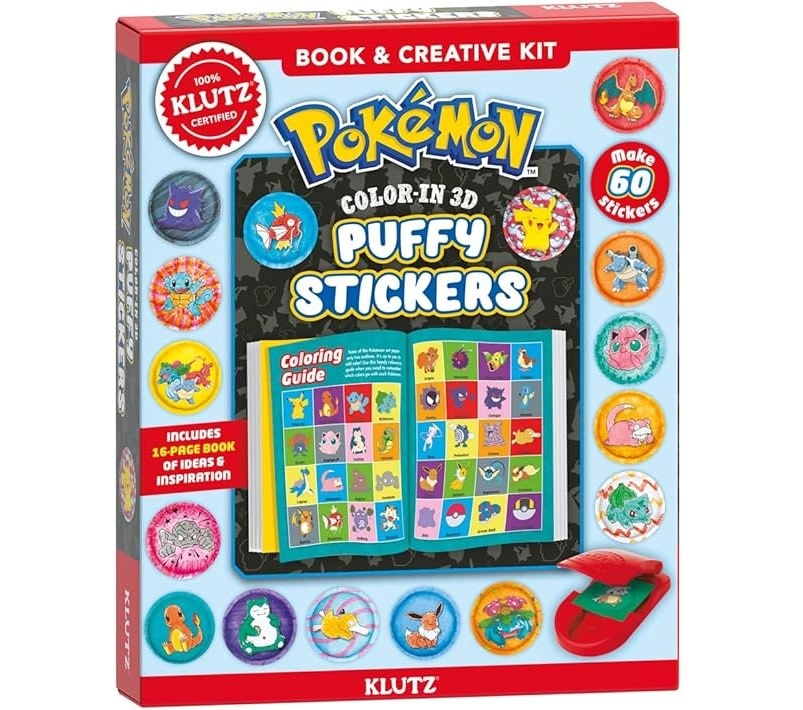 KLUTZ Klutz Pokemon Color-In 3D Puffy Stickers