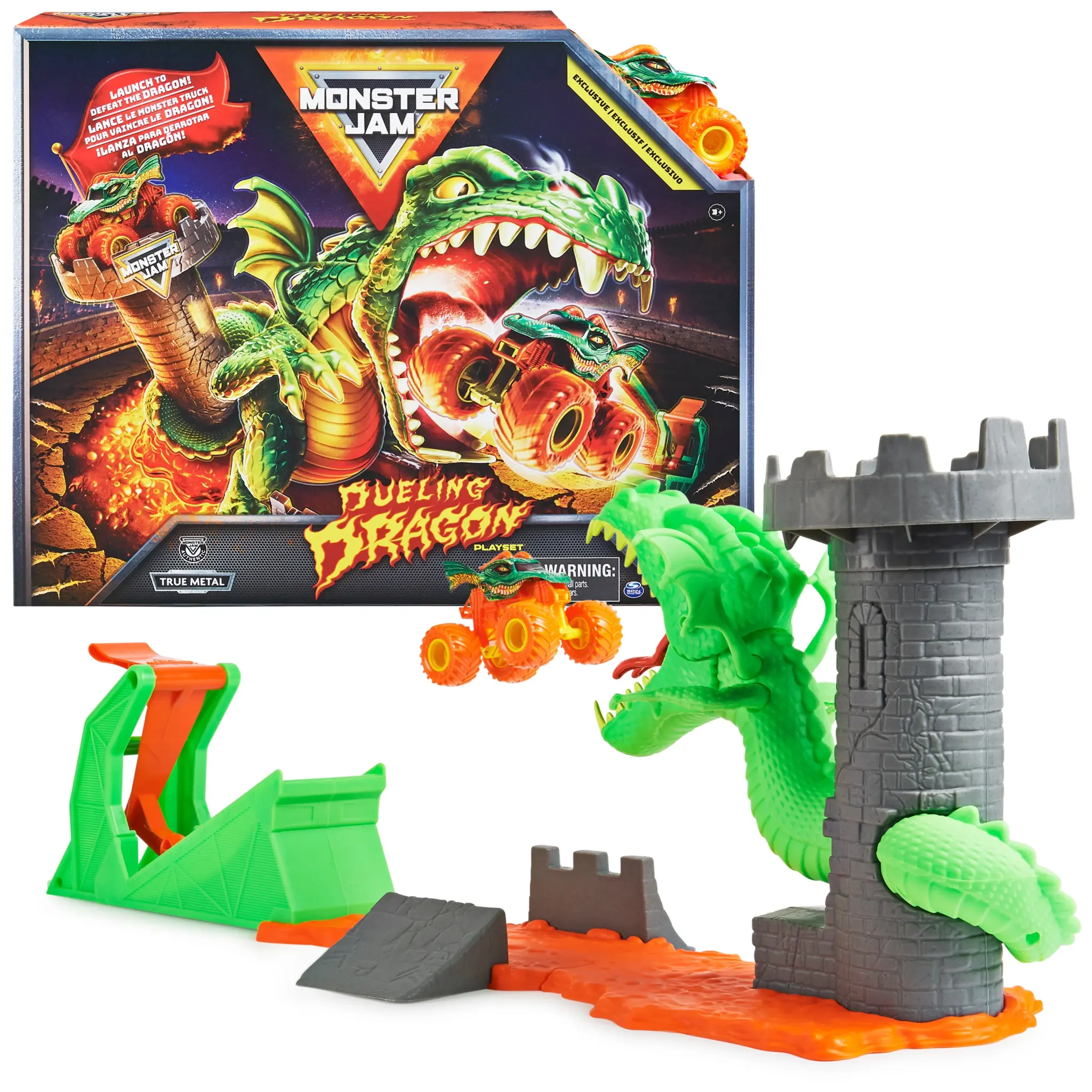 Monster Jam, Dueling Dragon Playset with Exclusive