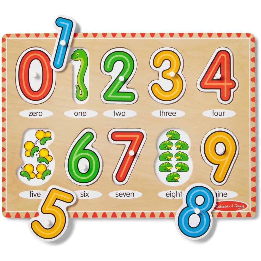 Melissa & Doug See-Inside Numbers Peg Puzzle