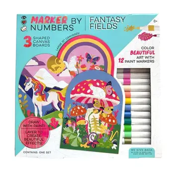 Bright Stripes Fantasy -Marker by Number