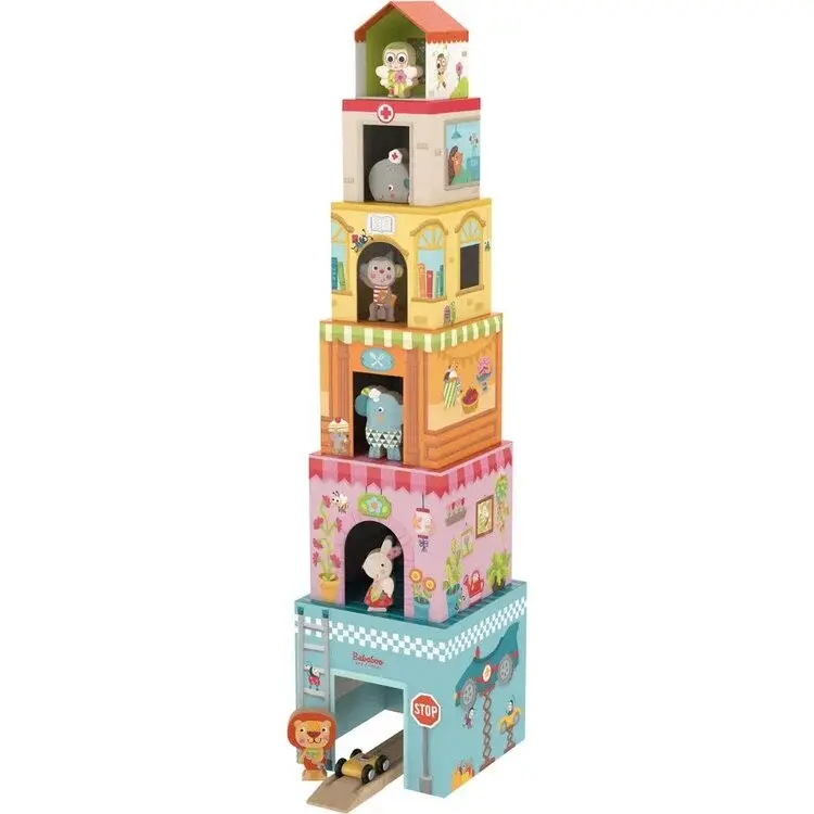 Bababoo and friends Tower House Stacking Game