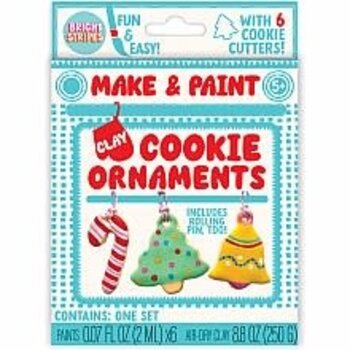 Bright Stripes Make & Paint Clay Cookie Ornaments