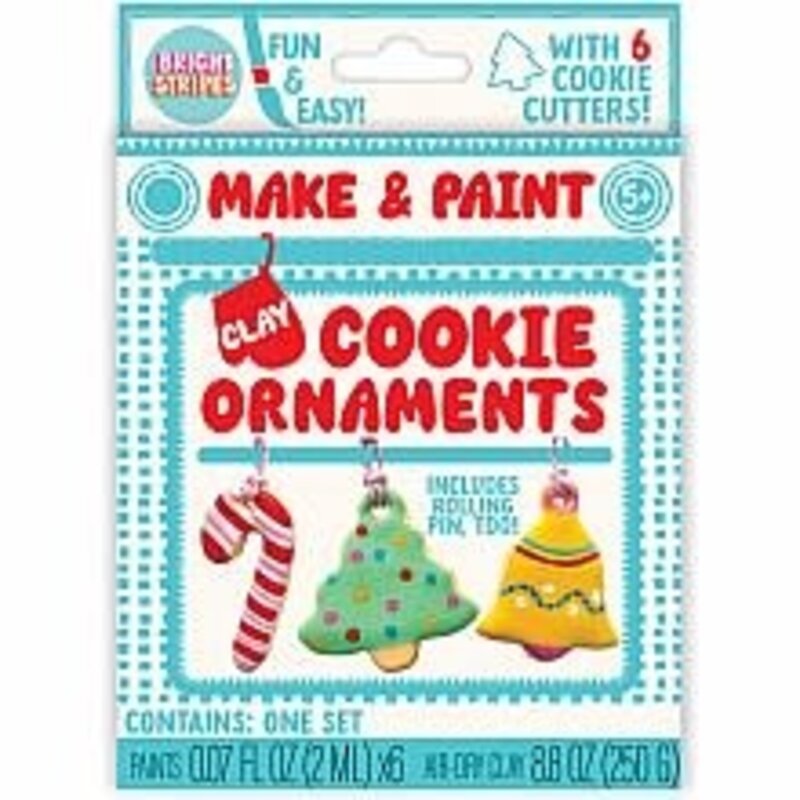 Bright Stripes Make & Paint Clay Cookie Ornaments