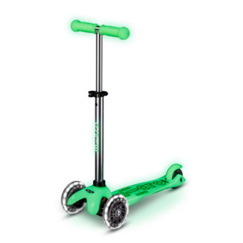 Micro Mini Deluxe Glow LED Plus Scooter - Icy Lime