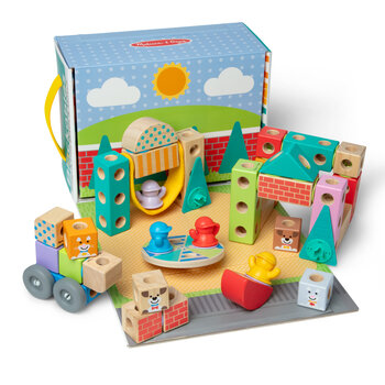 Melissa & Doug Blockables Town Play Set