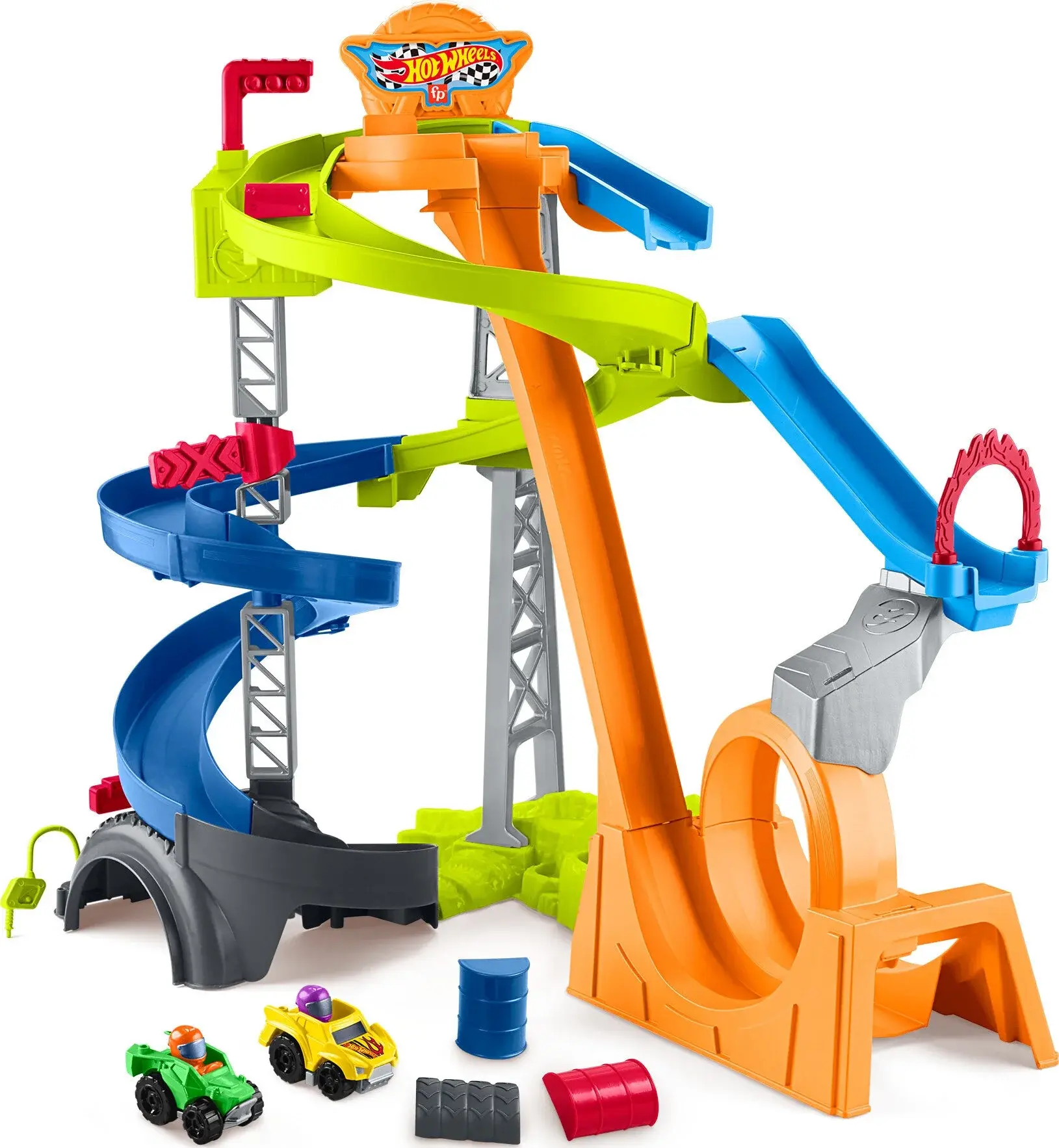 Fisher Price Hot Wheels Spiral Stunt Speedway™ by Little People®