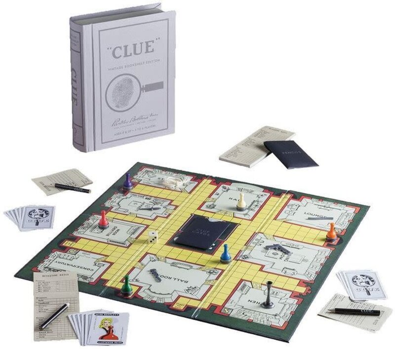 WS Games Clue Vintage Bookshelf Edition