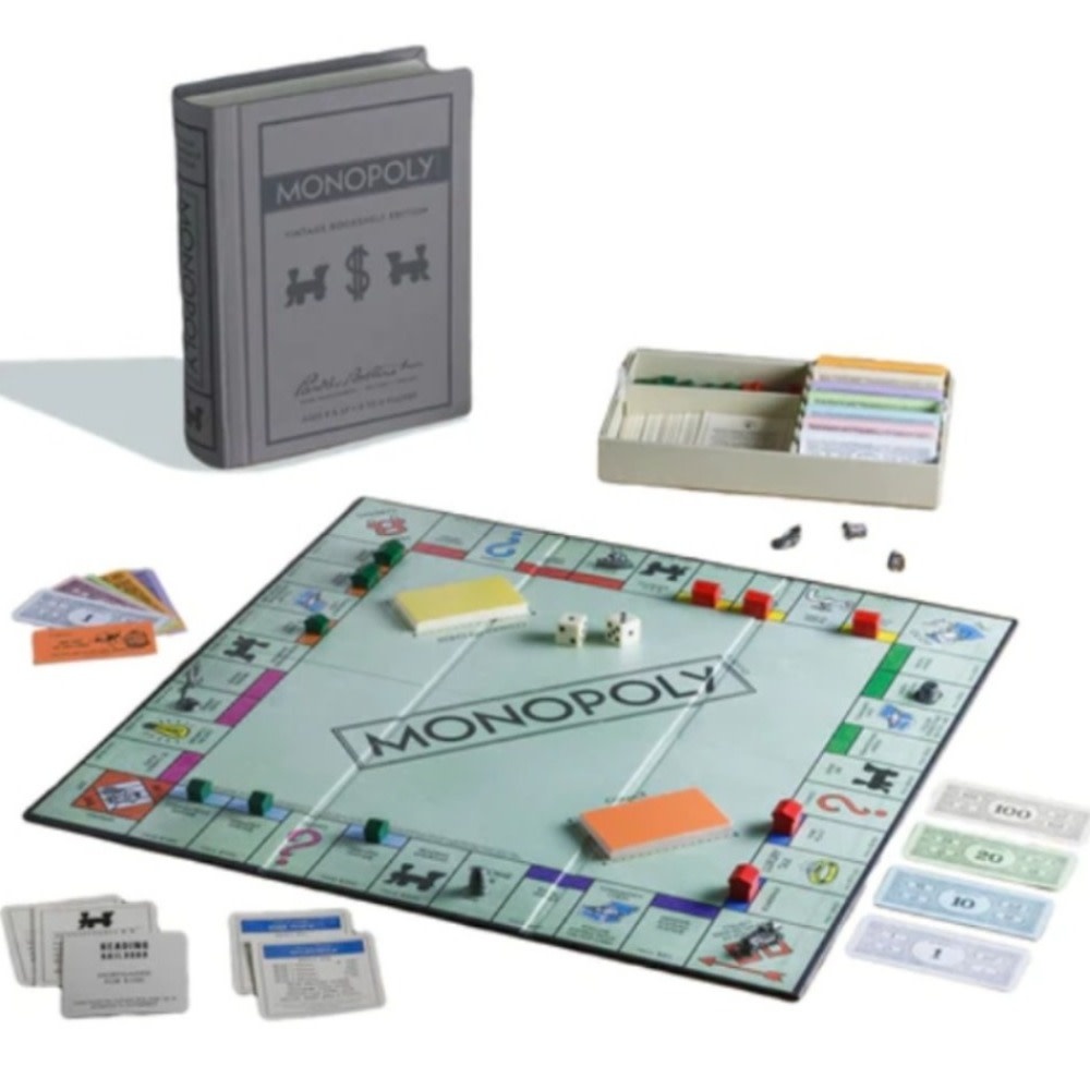 WS Games Monopoly Vintage Bookshelf Edition