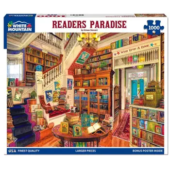 White Mountain Puzzles Readers Paradise 1000 pc