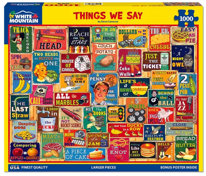 White Mountain Puzzles Things We All Say 1000 pc