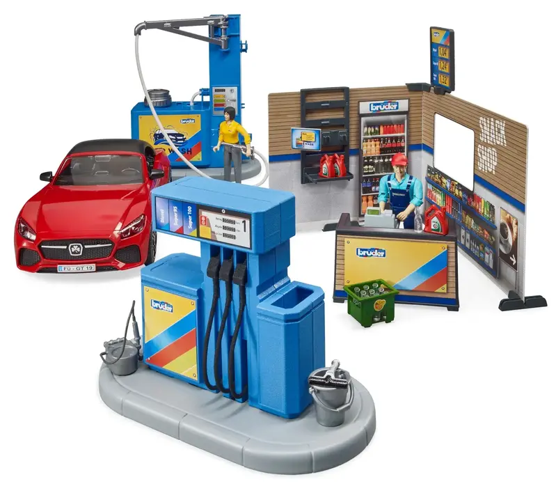 Bruder bWorld Gas Station w Car Wash