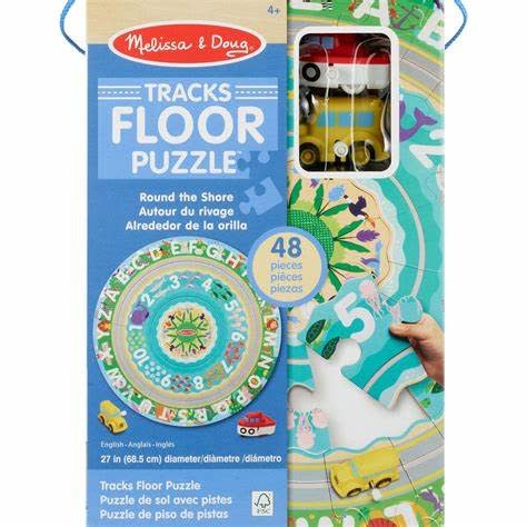 Melissa & Doug Round the Shore  Tracks Floor Puzzle