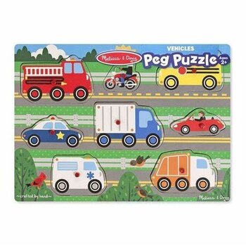Melissa & Doug Vehicles Peg Puzzle