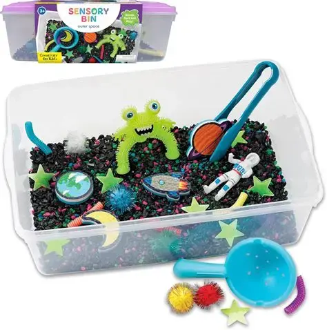 Creativity for Kids Sensory Bin Outer Space