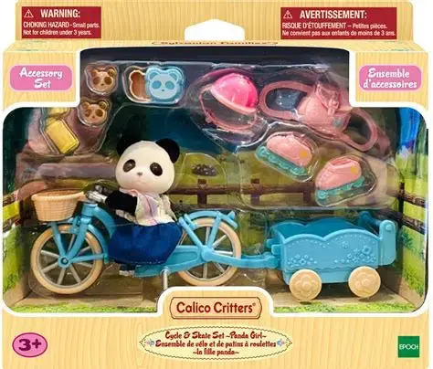 Calico Critters Cycle & Skate Set - Panda Girl