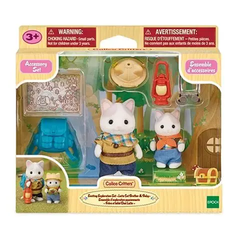 Calico Critters Exciting Exploration Set Latte Cat Brother & Baby