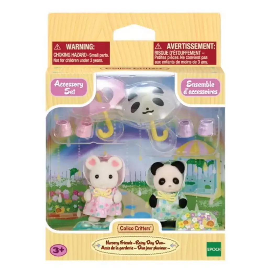 Calico Critters Nursery Friends Rainy Day Duo