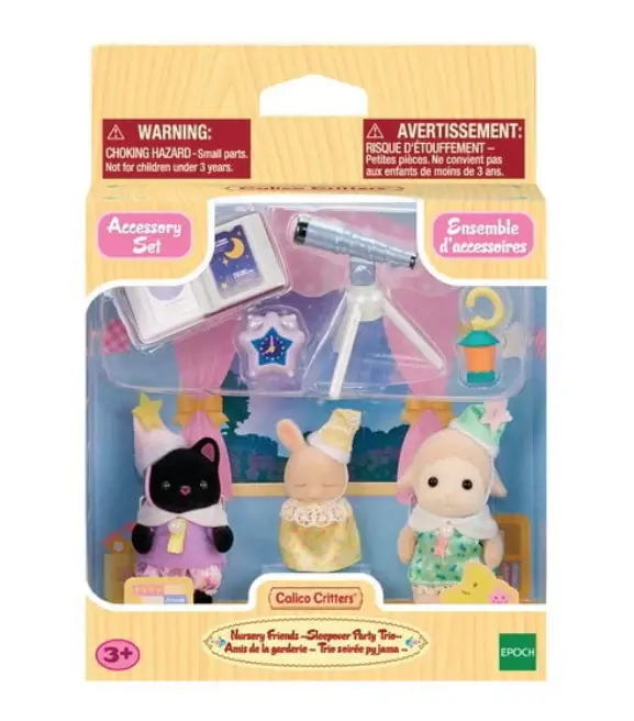 Calico Critters Nursery Friends Sleepover Party Trio