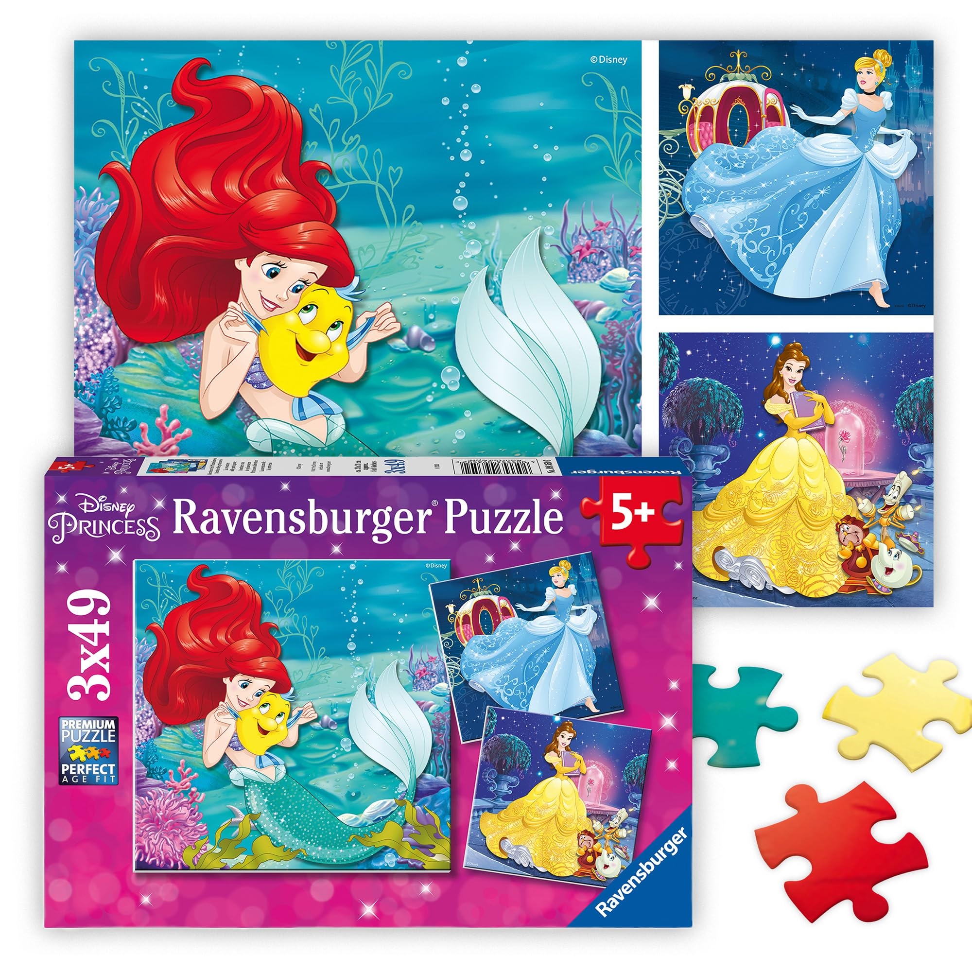 Disney Disney Princess 3x49 pc Puzzles