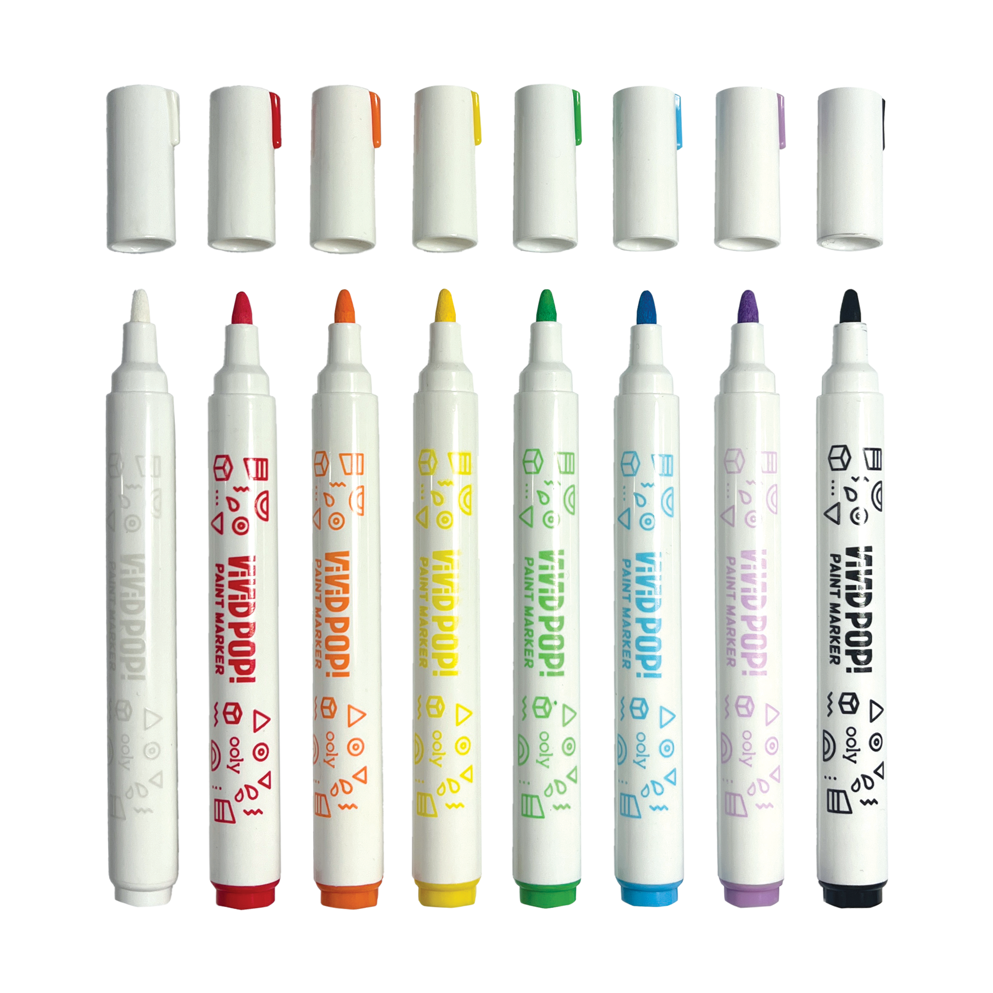 Vivid Pop! 8 Water Based Paint Markers - Pastel