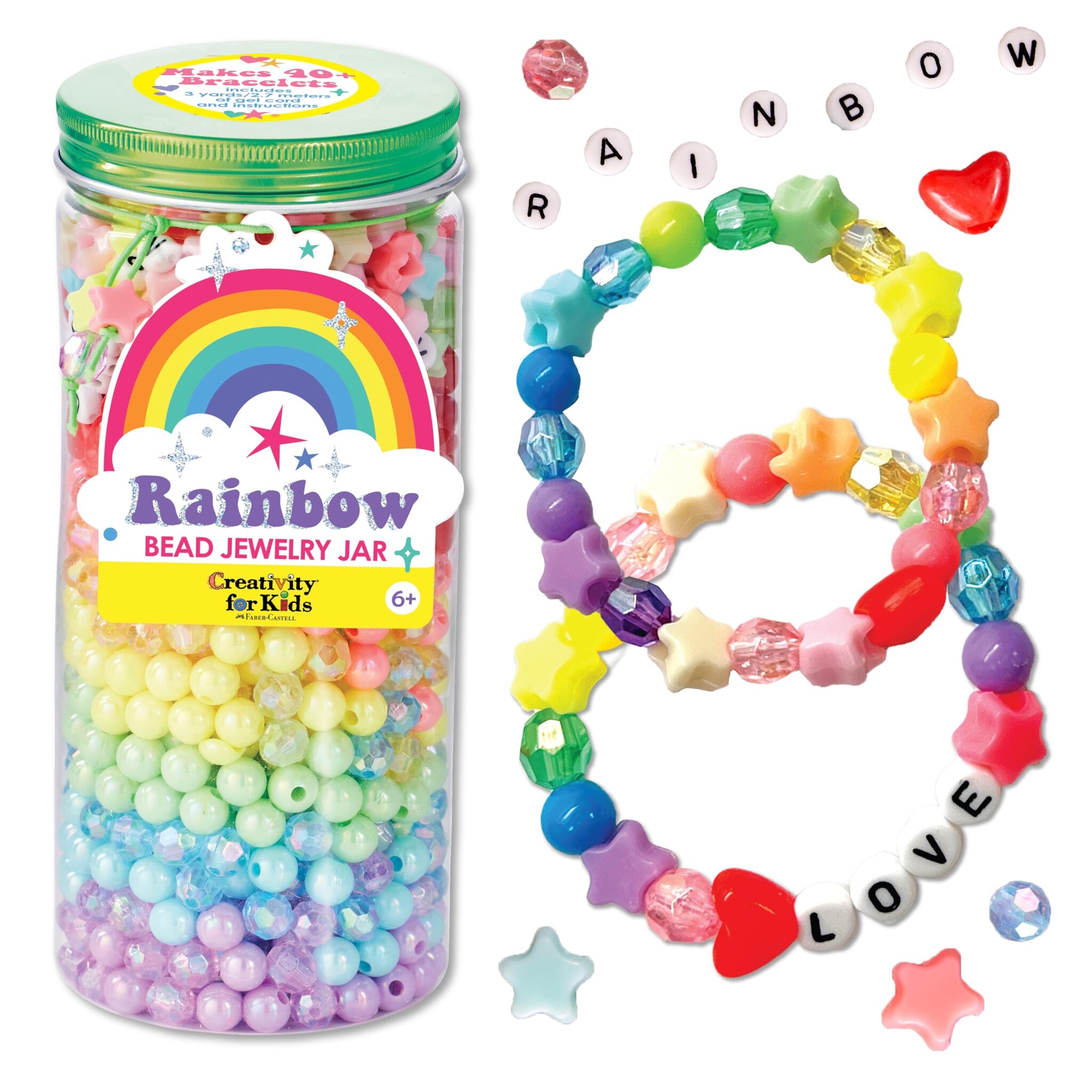 Creativity for Kids Rainbow Bead Jewelry Jar