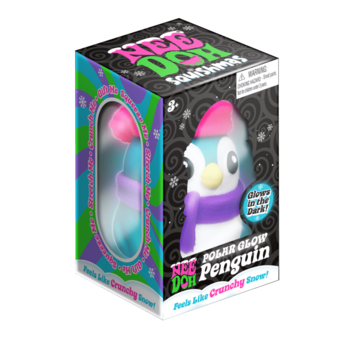 Nee Doh SQUISHMAS POLAR  GLOW PENGUIN  NEEDOH