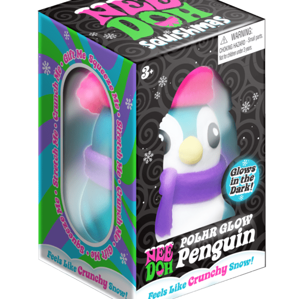 Nee Doh SQUISHMAS POLAR  GLOW PENGUIN  NEEDOH
