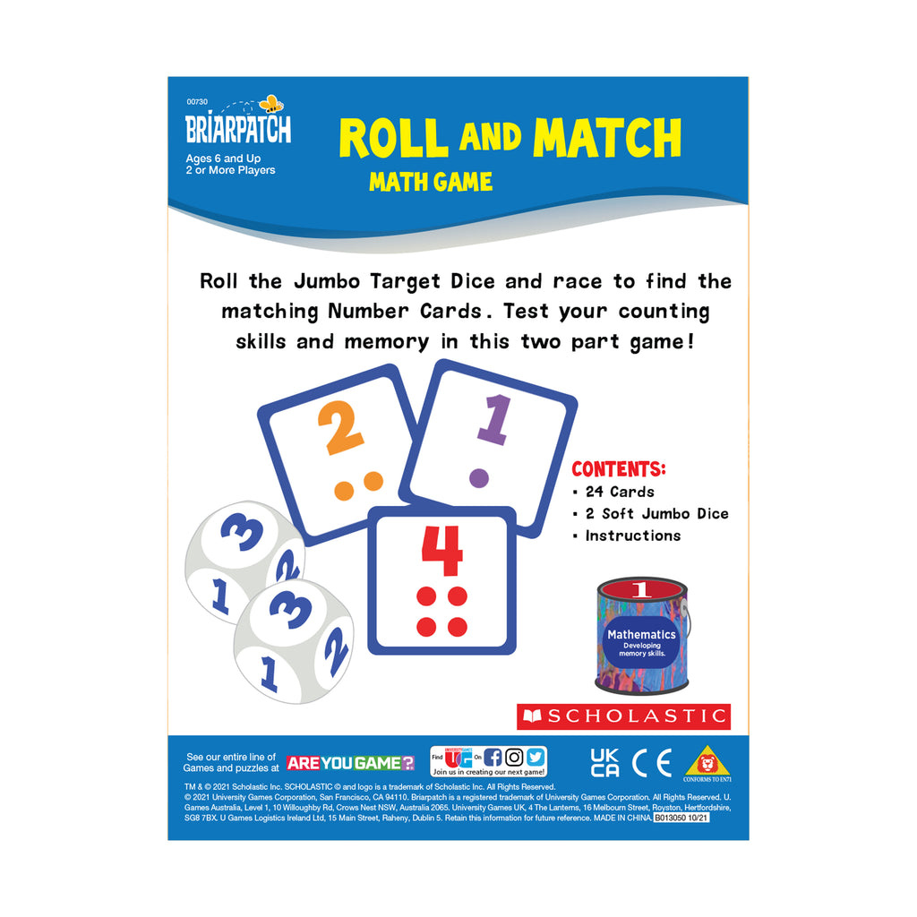 Scholastic Scholastic® Roll and Match Math Game