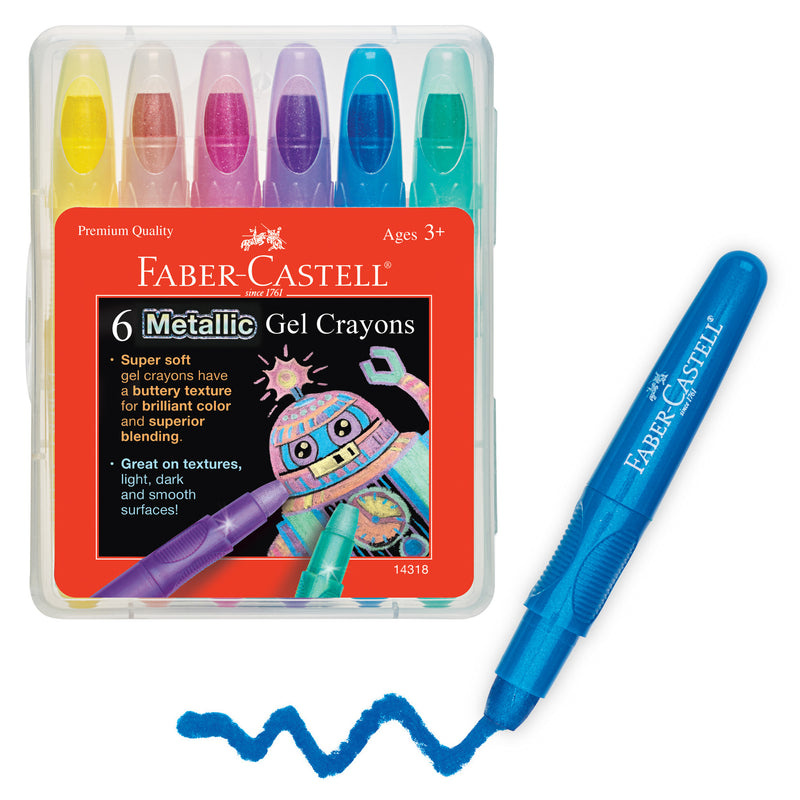 Faber-Castell 6ct Metallic Gel Crayons