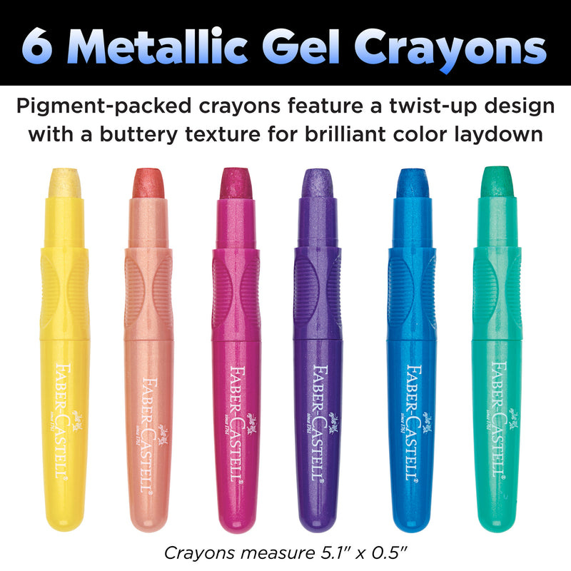 Faber-Castell 6ct Metallic Gel Crayons