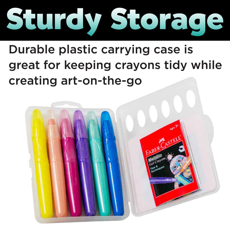 Faber-Castell 6ct Metallic Gel Crayons
