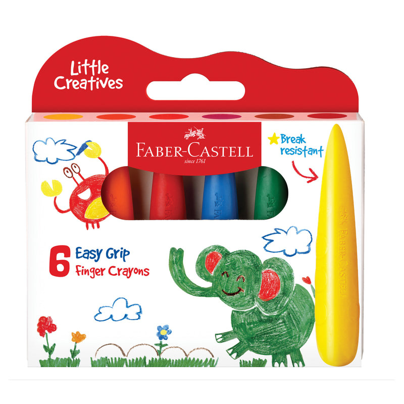Faber-Castell Little Creatives Easy Grip Crayons 6