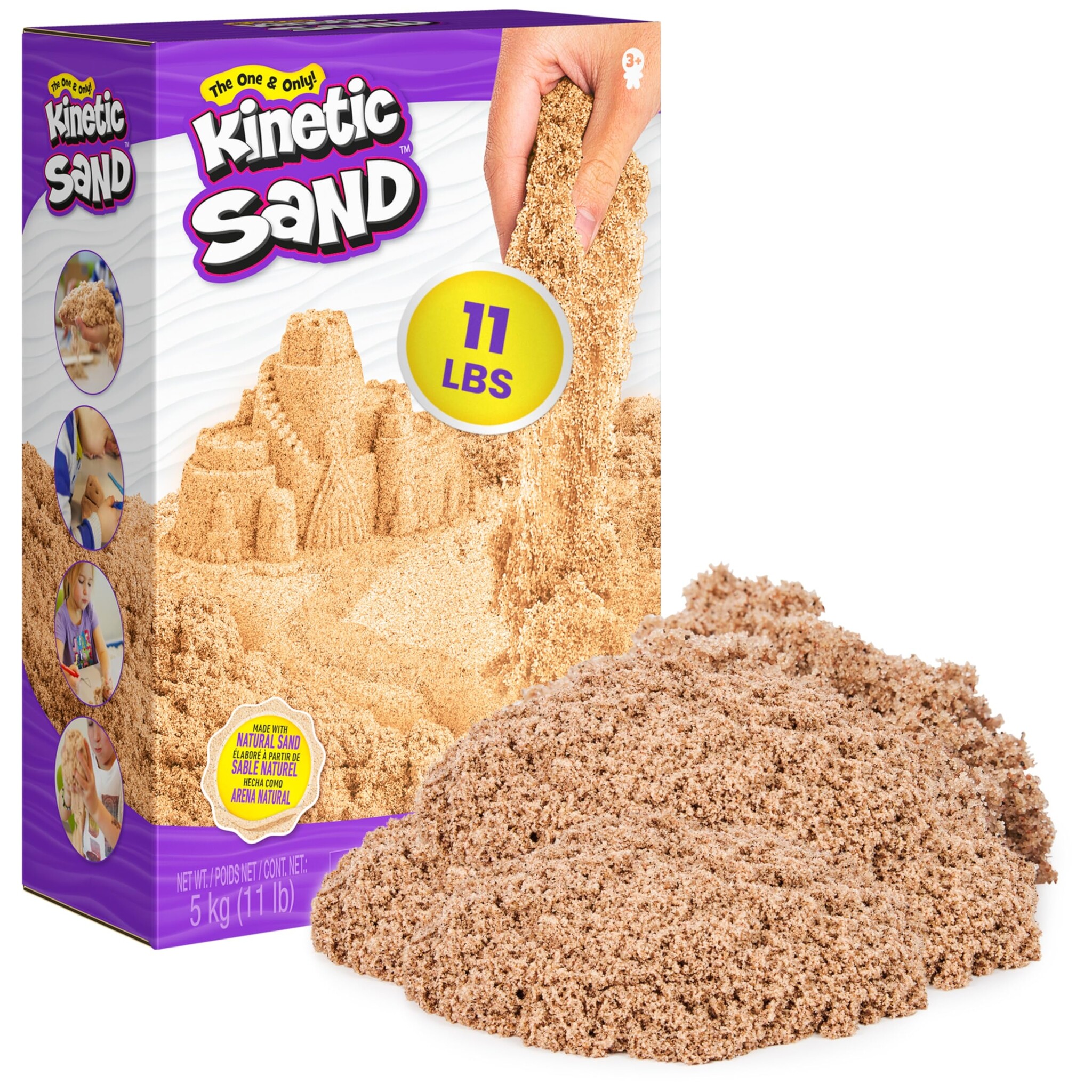 Kinetic Sand Kinetic Sand, 5kg (11lb) of All-Natural Brown Sensory Toys Play Sand