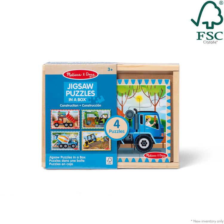 Melissa & Doug Construction Jigsaw Puzzles in a Box