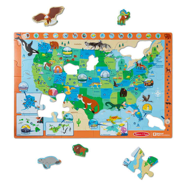 Melissa & Doug MULTI-PARK U.S.A. Map Floor Puzzle