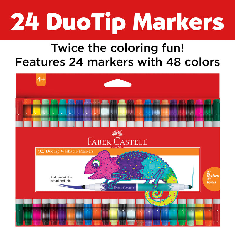 Faber-Castell 24ct DuoTip Washable Markers