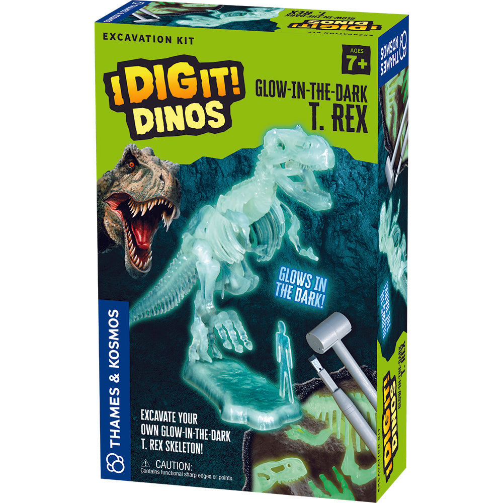 Thames and Kosmos I Dig It! Dinos - Glow-in-the-Dark T. Rex Excavation Kit