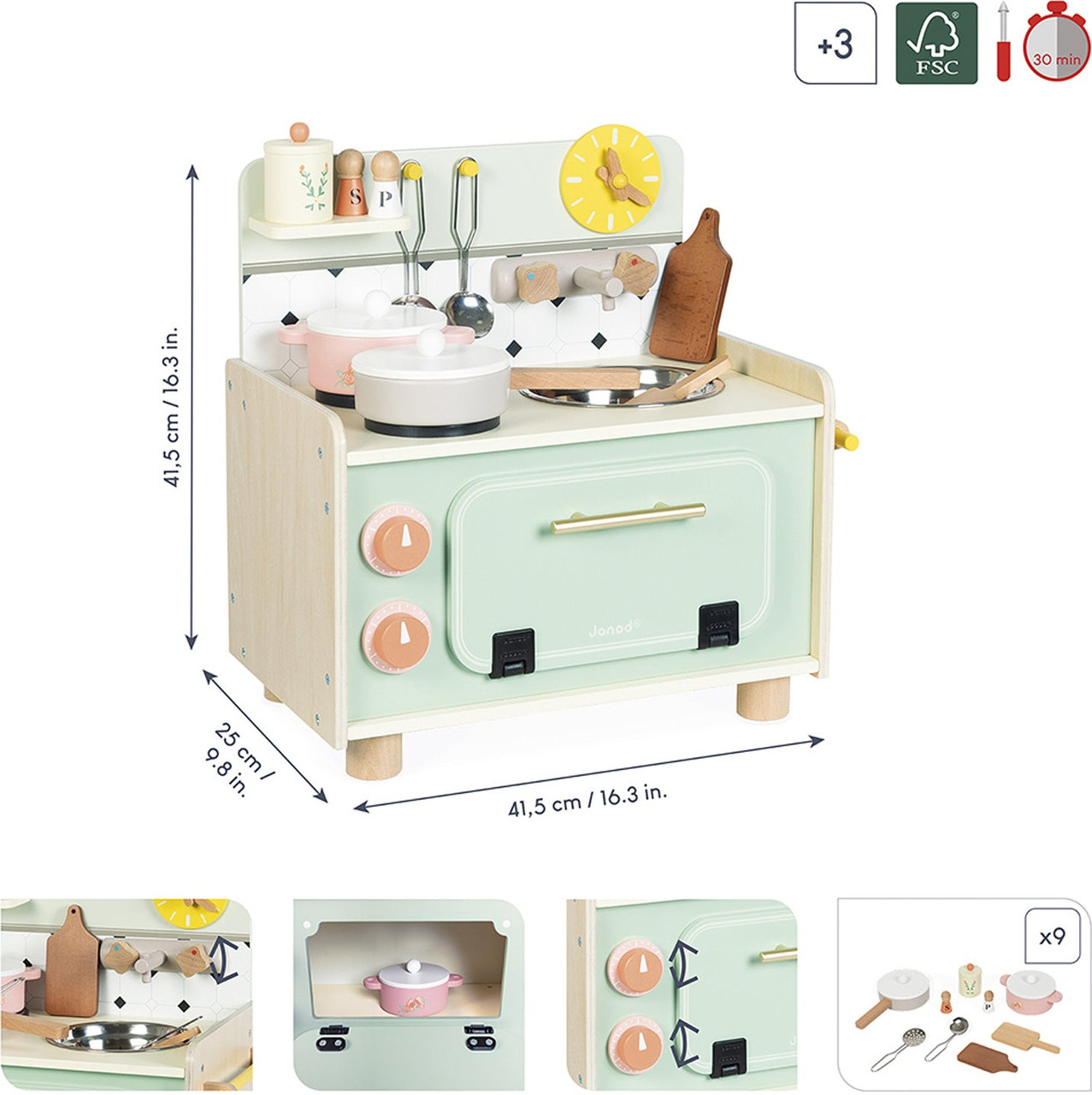 JURA Toys Cottage Chic Mini Kitchenette