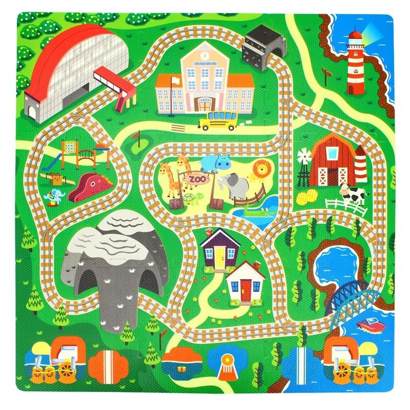 TriACTION Toys DIY Train and Train Track - 9 Piece Set (10 months)