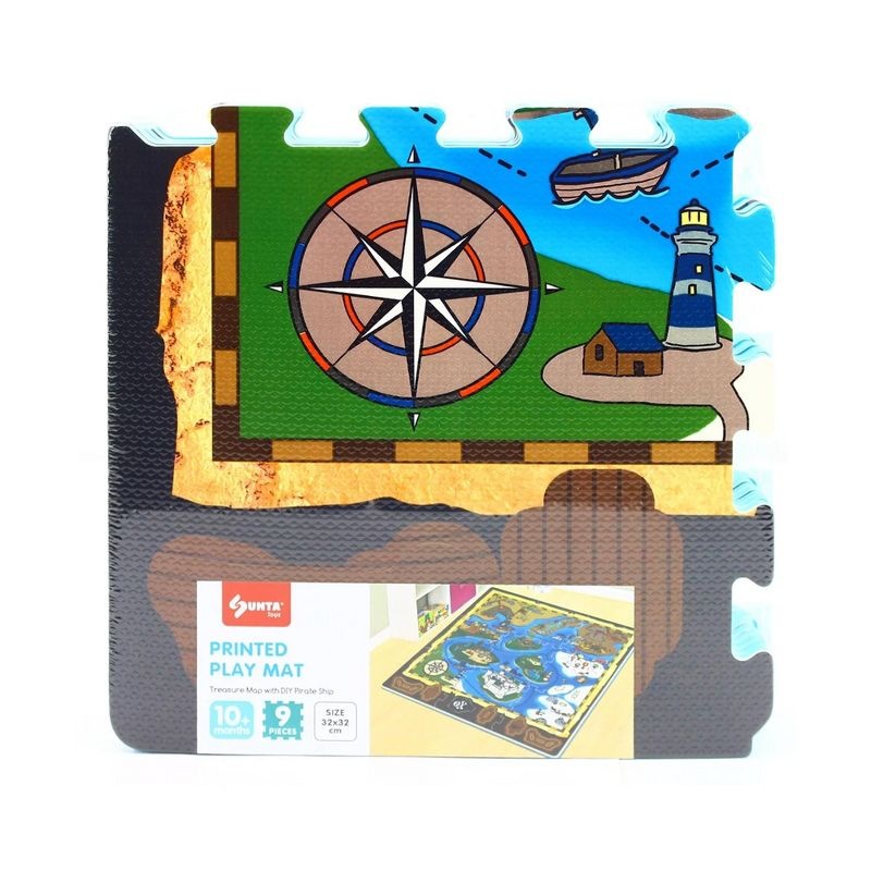 TriACTION Toys DIY Pirate Ship and Map - 9 Piece Set (10 months)