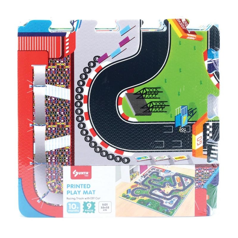 TriACTION Toys DIY Race Car and Race Track - 9 Piece Set (10 months)