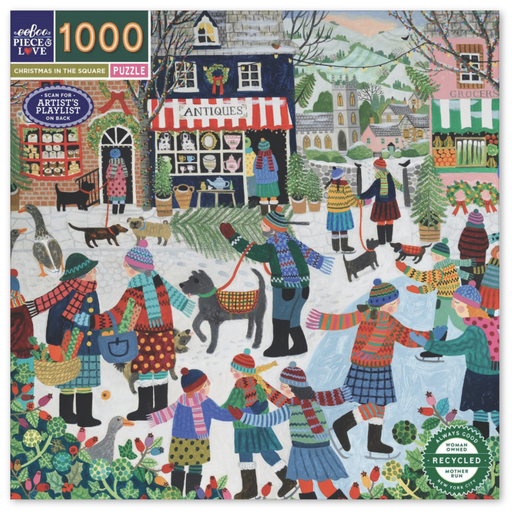 eeBoo Christmas in the Square 1000 Piece Puzzle
