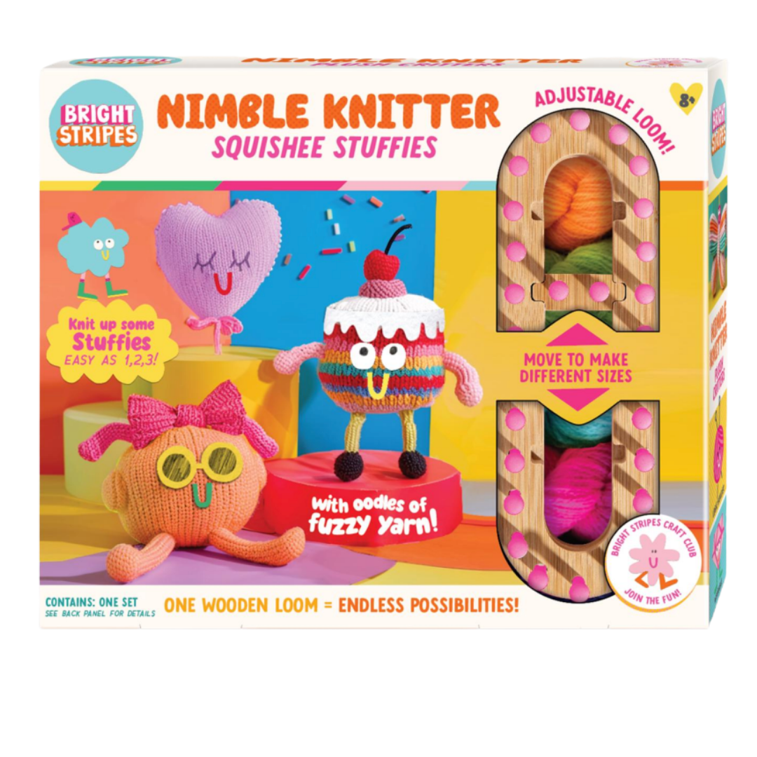 Bright Stripes Nimble Knitter Squishee Stuffies