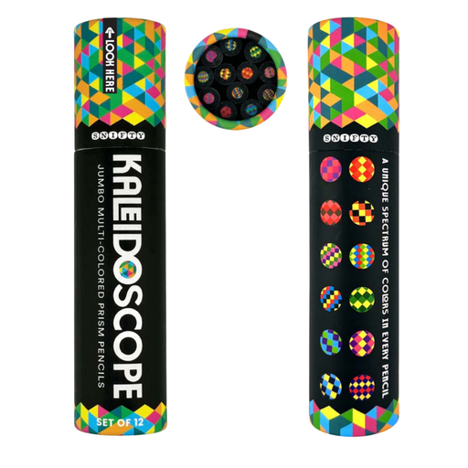 Kaleidoscope 12 Jumbo Multi-Colored Prism Pencils