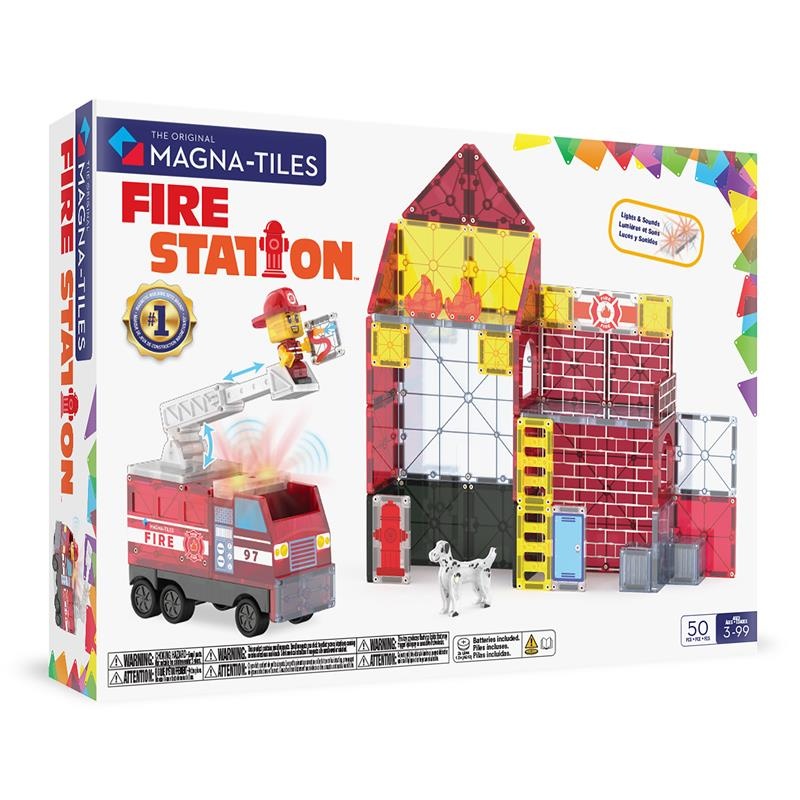 Magna-Tiles Magna-Tiles Fire Station 50 pc Set